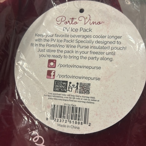 Porto Vino City Tote with Ice Pack & (2) Packs of 4 Refill Packs NWT - Picture 14 of 15